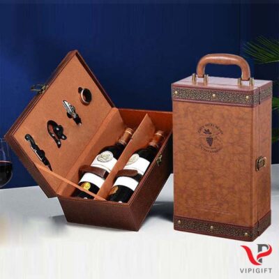 hộp đựng rượu bằng da